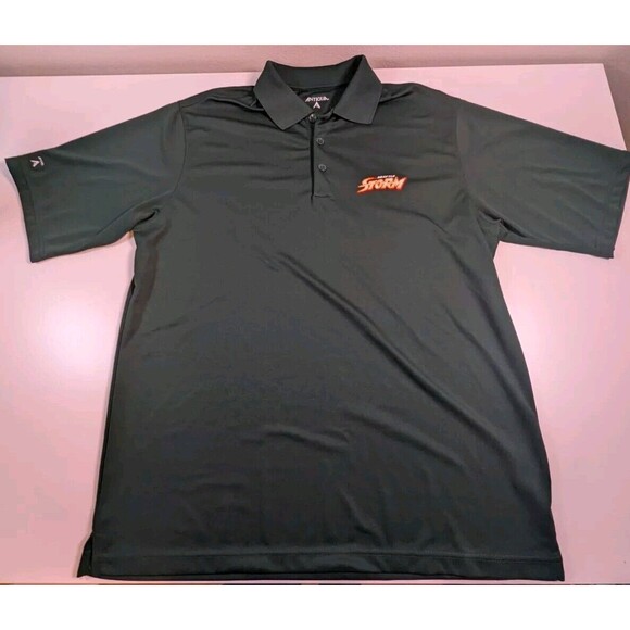 Antigua Seattle Storm WNBA Polo Shirt Mens Large Green Stretch Top - Picture 1 of 9
